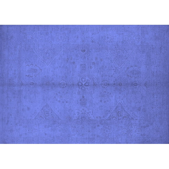 Ahgly Company Indoor Rectangle Oriental Blue Industrial Area Rugs, 3' x 5'