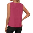 thumbnail image 6 of Duoif Womens Tank Tops V-Neck Business Tank, Cotton Linen Camisole Blouse Going Out Tops for Women Red S, 6 of 7