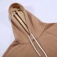 thumbnail image 4 of ZXLBBD Women's Hoodies Solid Color Medium Long Split Hoodie Top Fashion Casual Outdoor Cozy Daily Wear, 4 of 5