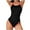 Black, variant on ZQUUVOU Sporty One Piece Swimsuit for Women High Waisted Athletic Spaghetti Strap Swimsuit High Cut Thong Swimwear Blue