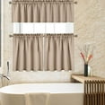 thumbnail image 7 of Kitchen Waffle Weave Tier Curtains Waterproof Rod Pocket Short Curtain Bathroom Valance, 7 of 7