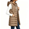 thumbnail image 2 of Yutgune Women's Long Hooded Puffer Vest Zip Up Sleeveless Jacket with Pockets Fall Winter, 2 of 7
