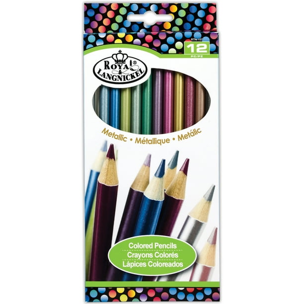 Crayons de Couleur Métallique-12/pkg