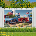 thumbnail image 6 of Vintage Truck Banner Patriotic Stars Stripes Design Pickup Decoration Outdoor Display for Car Enthusiasts National Holidays, 6 of 8