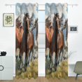 thumbnail image 2 of Horses Run Grassland Black Out Curtains 84 Inch Length for Bedroom Living Room Windows 2 Panels Set, 2 of 6