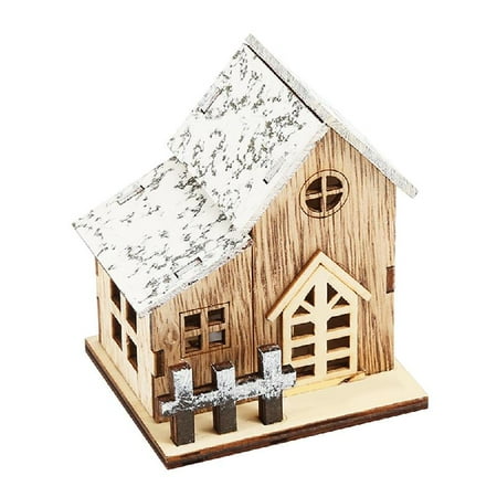 

Christmas Styles Cabin Wooden House Glitter LED Light Home Fairy Night Lamps