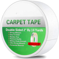 thumbnail image 1 of Yao Double Sided Carpet Tape for Area Rugs Carpet Adhesive Removable Multi-Purpose Rug Tape Cloth for Hardwood Floors, Outdoor Rugs, Carpets Heavy Duty Sticky Tape, 2 Inch x 10 Yards, White, 1 of 5