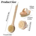 thumbnail image 3 of UYUH Natural Boar Bristle Dry Brush for Body Massage, Detachable Long Wooden Handled Back Scrubber for Shower, Body Scrubber Exfoliator, Face Brush, 3 of 9