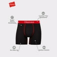 thumbnail image 3 of Hanes Men's Stretch Cotton Boxer Brief Underwear, Comfort Flex Fit, 6-Pack Assorted XL, 3 of 9