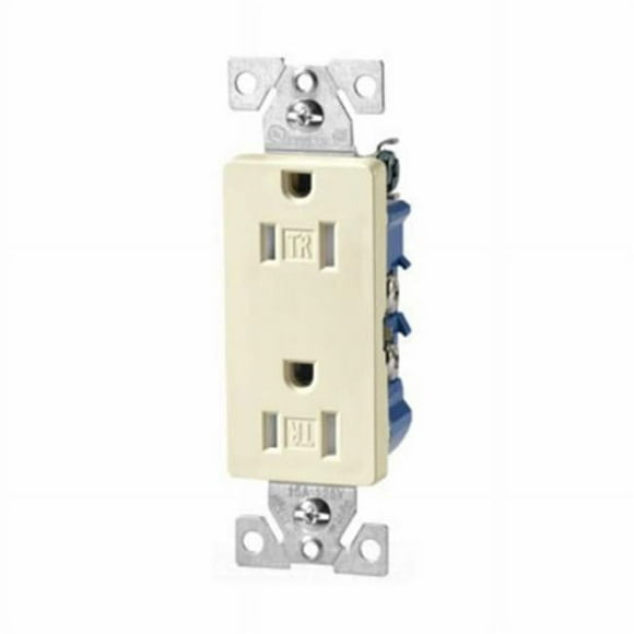 Cooper Wiring Device TR1107LA Decorator Receptacle Duplex Outlet - 15A 125V 2P3W