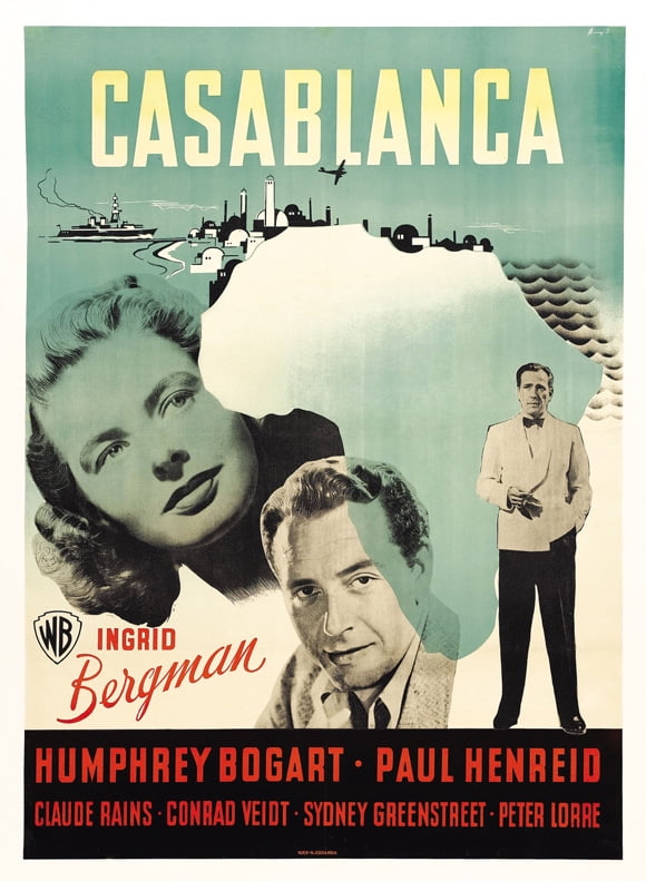 Casablanca 1942 11x17 Movie Poster Swedish Walmart Com Walmart Com