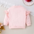 thumbnail image 4 of Toddler Girl Sweatshirt Valentine's Day Long Sleeve Crew Neck Pullover Letter Print Warm Pink 12 Months-18 Months, 4 of 7