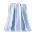thumbnail image 2 of Menrkoo Corals Fleece Bath Towel Wide Stripe Designs Highly Absorbent With Reinforced Edges Suitable For Both Men And Women For Drying Off After Showering Or Washing Blue Free Size, 2 of 6