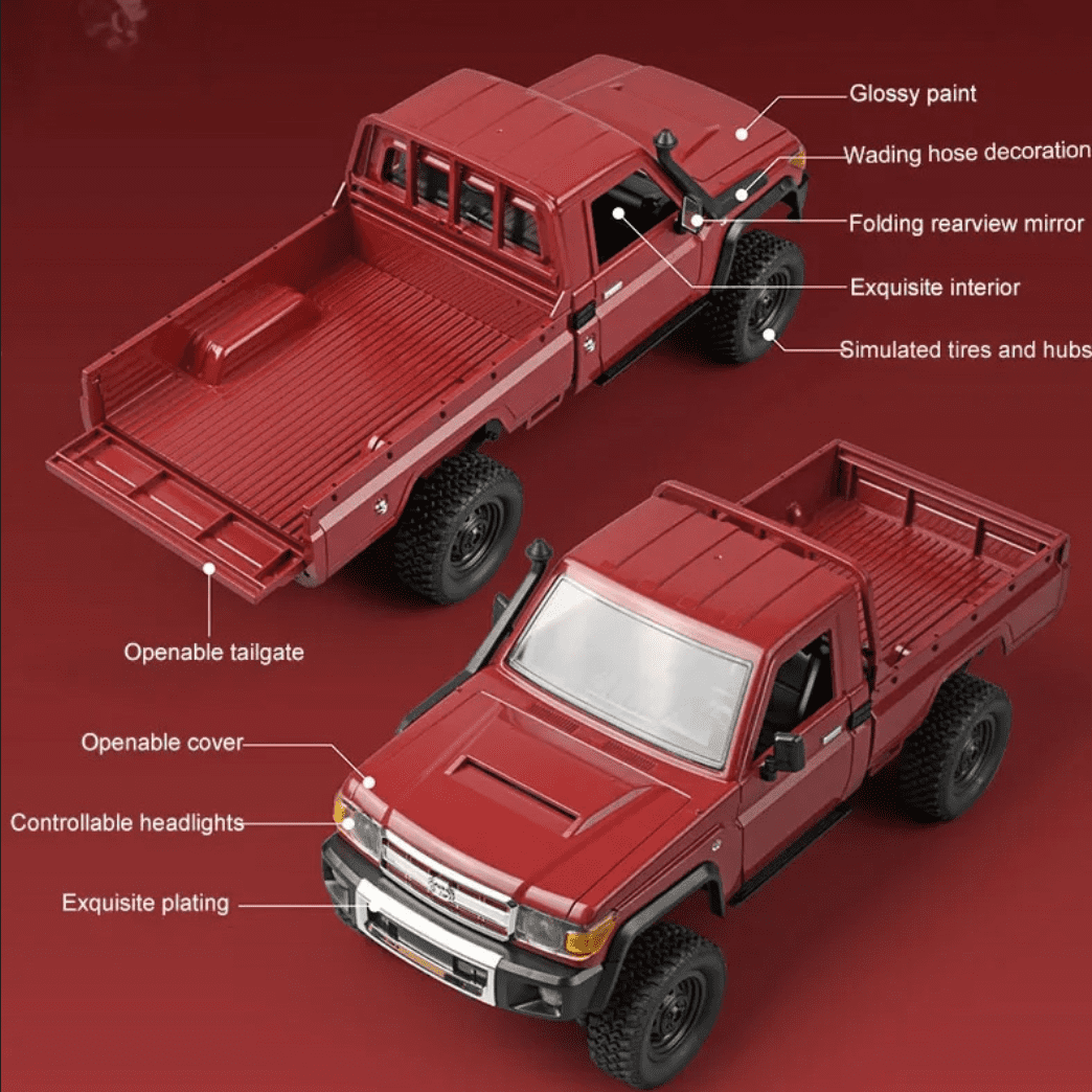 Mangniu MN82 1:12 RC Rock Crawler, Full - Scale 4WD Pickup, 2.4G Remote, Off - Road Climbing Toy”