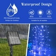 thumbnail image 4 of Solar String Lights for Outside,Copper Wire Solar Fairy Lights 8 Modes Waterproof Outdoor String Lights for Christmas Party Patio Garden Decoration(Blue-33FT-100LED), 4 of 6