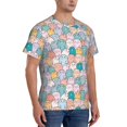 thumbnail image 2 of Vsdgher Colorful Cute Pig Print Men's Dry Fit Mesh Athletic Shirts Moisture Wicking Tennis T-Shirt Tops, 2 of 9
