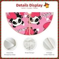 thumbnail image 3 of Sikiie Panda Heart Valentine Pink Nativity Christmas Tree Skirt, Jesus Christian Winter Holiday Tree Mat Decoration(30-48IN)48", 3 of 6