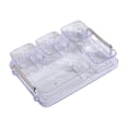thumbnail image 1 of Bandeja para servir dividida, Bandeja para servir refrigerios con asa, Bandeja para aperitivos Bandeja para servir Bandeja para condimentos para Claro Sunnimix platos para servir, 1 of 8