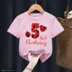 thumbnail image 3 of Camiseta divertida de algodón con mariquita roja y números del 1 al 10 para niños, regalo de cumpleaños, ropa Harajuku para niños y niñas, camiseta de manga corta de verano para bebés, 3 of 5