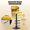 thumbnail image 7 of MOONMISS Swivel Bar Stools Set of 2, Wooden Kitchen Bar Chairs with Back, PU Leather Counter Height Barstools for Kitchen Island,Yellow, 7 of 7
