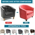 thumbnail image 6 of LINLIN Club Chair Slipcover, tub chair covers 2 piece, Universal Spandex Pattern Armchair Sofa Cover Cover Couch Slipcover for Living Room Club Bar Counter, 6 of 7