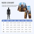 thumbnail image 3 of Wukai Snowy Mountain Photography Bear Men's Long-Sleeve Pajama Set - Comfortable Sleepwear with Button-Down Shirt and Pants-Medium, 3 of 6