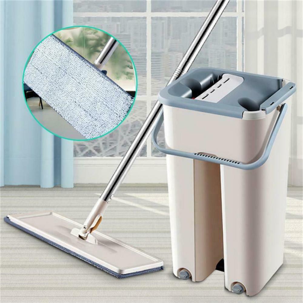 Project Retro Flat Floor Mop and Bucket Set with Mop cloth,Self
