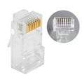 thumbnail image 1 of axGear Cat6 Connecteur Passant RJ45 Plaqué Or Modulaire Cristal Head, 1 of 8