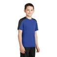 thumbnail image 4 of Sport-Tek Youth PosiCharge Competitor Sleeve Blocked Tee-XL (True Royal/ Black), 4 of 6