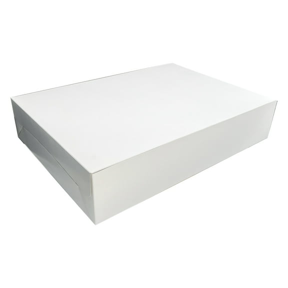 19" x 14" x 4" White Folding Cake Box(1 piece)