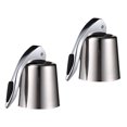 thumbnail image 5 of Jiandong wine stopper 2pcs Stainless Steel Champagne Bottle Stoppers - Reusable Saver for Home(2.36X1.97X1.57Inch), 5 of 10