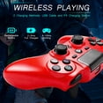 thumbnail image 5 of Wireless Controller Compatible with P4/P4 Slim/P4 Pro/Windows PC, Red, 5 of 6