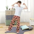 thumbnail image 5 of Wobogo Coral Pink Leopard Long Pajama Pants Bottoms Soft Sleepwear with Pockets, 5 of 9