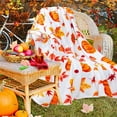 thumbnail image 4 of WRKEKC Fall Throw Blanket, Halloween Fleece Blanket Fall Decor Fleece Fuzzy Picnic Throw Blanket for Couch Chairs Bed, Cute Pumpkin Leaves Soft Blanket for Kids Adults D 40''x30'', 4 of 7