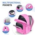 thumbnail image 4 of DAKIMOE Travel Backpack for Women Men Laptop Backpack with Computer Compartment Waterproof Large Capacity Wear Resistant Scratch-proof for Travel College Bussiness School, Pink, 4 of 9