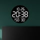 thumbnail image 1 of Reloj de pared Digital, reloj LED, función de sincronización, reloj electrónico silencioso, despertador para oficina, restaurante, decoración interior Blanco Macarena Reloj de pared, 1 of 8