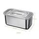 thumbnail image 3 of Caja organizadora de almacenamiento de alimentos de acero inoxidable con tapa, lavadora, drenaje, colador,, 3 of 8