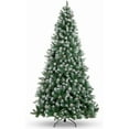 thumbnail image 2 of GarveeHome 7.5ft Pre-Lit Slim Pencil Christmas Tree, Dual Color LED Lights, Lifelike PVC, Solid Metal Base, Easy Assembly, Holiday Decoration for Home Office, 2 of 7