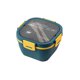 thumbnail image 1 of Advancent Contenedor de almuerzo apilable de 1200/1700ml, ensaladera, 4 compartimentos para comida, buen sellado, fiambrera sellada para niños, Cocina y Comedor Azul 1700ML, 1 of 6