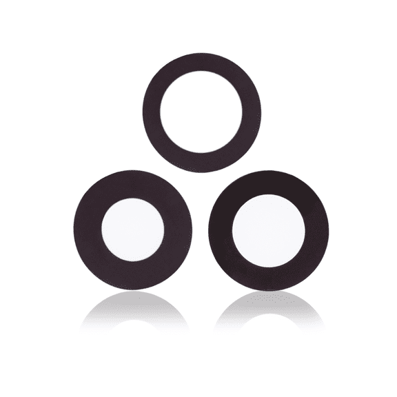 Replacement Back Camera Lens (Glass Only) With Adhesive Compatible For iPhone 12 Pro Max (3 Piece Set) (Real Sapphire / Premium)