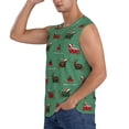 thumbnail image 3 of Balery Christmas Dachshund Camisetas sin mangas para hombre, absorbe la humedad y protege contra el mal olor.-3X-Large, 3 of 7