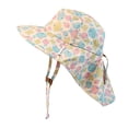 thumbnail image 1 of FlapJackKids - Sun Hat with Neck Cape - Kissing Fish - S (6M-2Y), 1 of 2