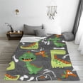 thumbnail image 5 of Pofeuu Cartoon Dinosaurs.Cute Dinosaurs Print Ultra-Soft Micro Fleece Blanket,for Bed Or Sofa,All Season Throw Blankets Flannel Blanket-, 5 of 7