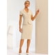 thumbnail image 3 of Conjunto de traje de 2 piezas de negocios Allegra K Albaricoque XL, 3 of 5