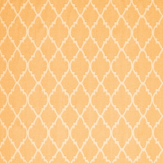 Ahgly Company Indoor Square Trellis Orange Modern Area Rugs, 8' Square