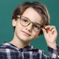thumbnail image 3 of Gafas anti-luz azul para niños de color transparente con almohadillas nasales de silicona, gafas de ordenador de moda, tendencia, 3 of 6