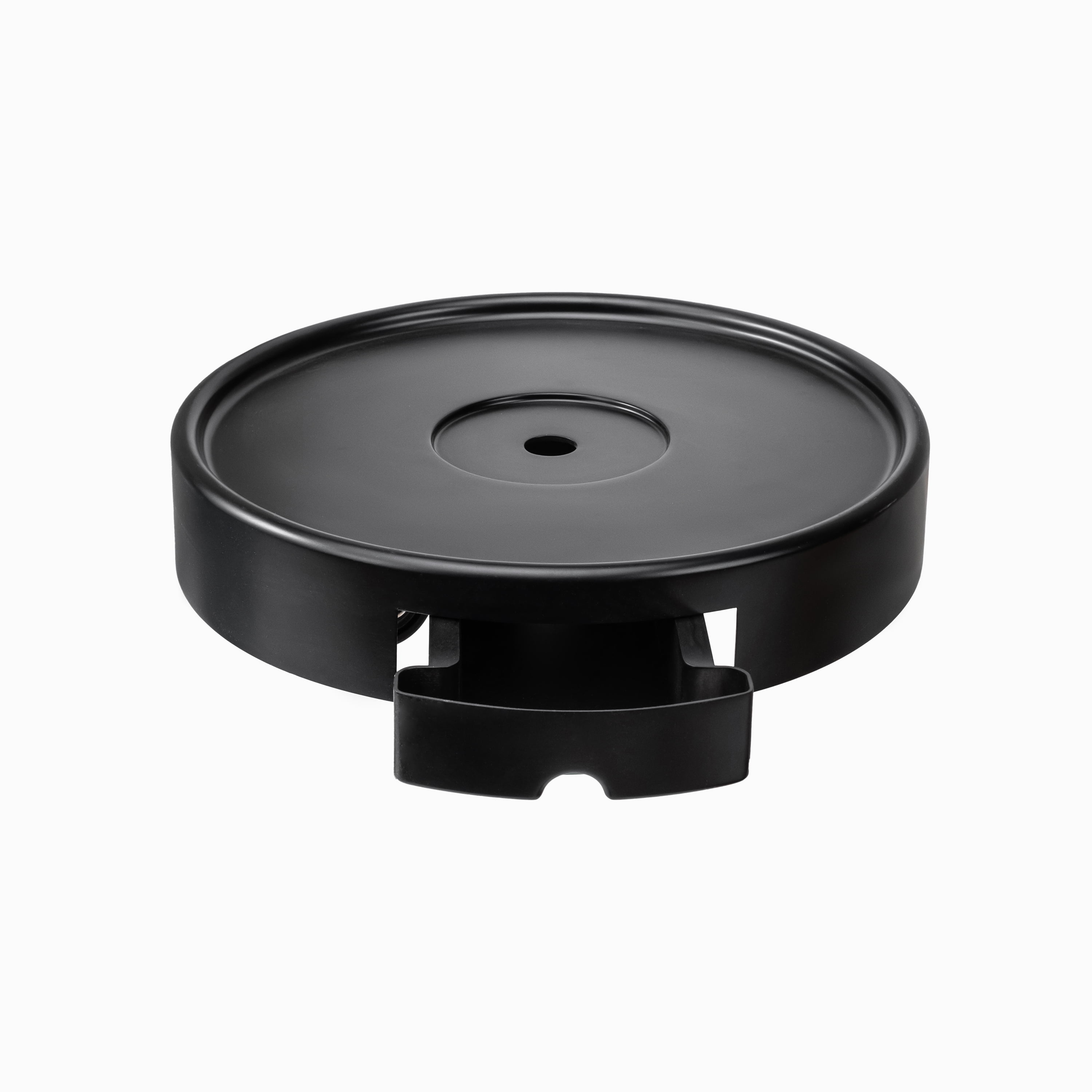 Mainstays 11 inch Round Resin Black Plant Caddy with 4 Wheels