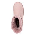thumbnail image 4 of YDN Women Cozy Slip On Low Heels Back Bow Short Boots Round Closed Toe Flats Ankle Booties Winter Warm Shoes Size 10.5 Pink, 4 of 4