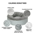 thumbnail image 6 of Furhaven Pet Products Plush & Diamond Print Calming Donut Pet Bed - Gray, Jumbo, 6 of 12