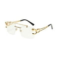 thumbnail image 3 of Rectángulo Gafas sin montura Gafas de sol sin montura Gafas de sol modernas de verano con borde blanco jinwen anteojos sin montura, 3 of 8